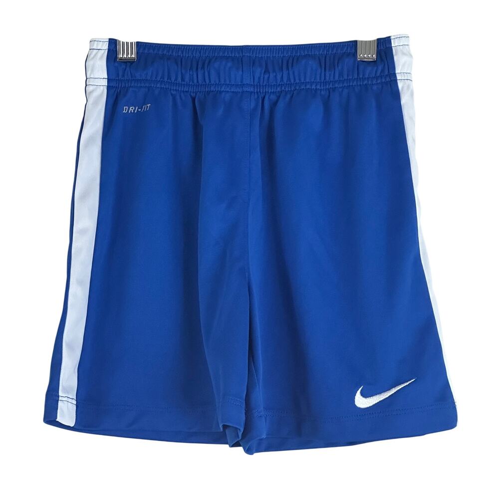 Nike Athletic Shorts Womens S Blue Dri-FIT Striped Quick Dry Athleisure Fitness